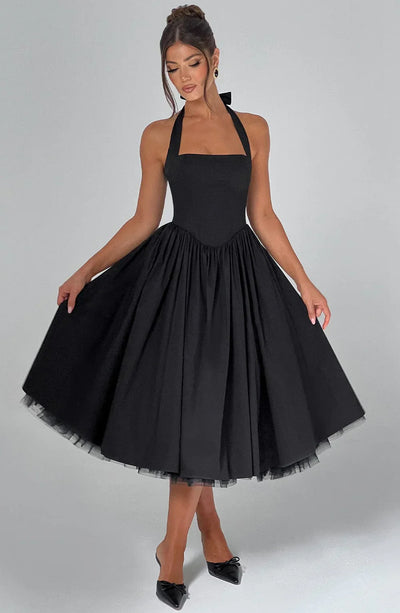 EVANA MIDI DRESS – BLACK