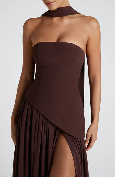 VALENCIA MAXI — PLUM BROWN